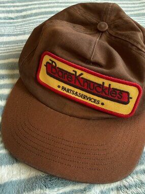 Bare Knuckles Parts And Services Brown Logo Snapback Baseball Cap